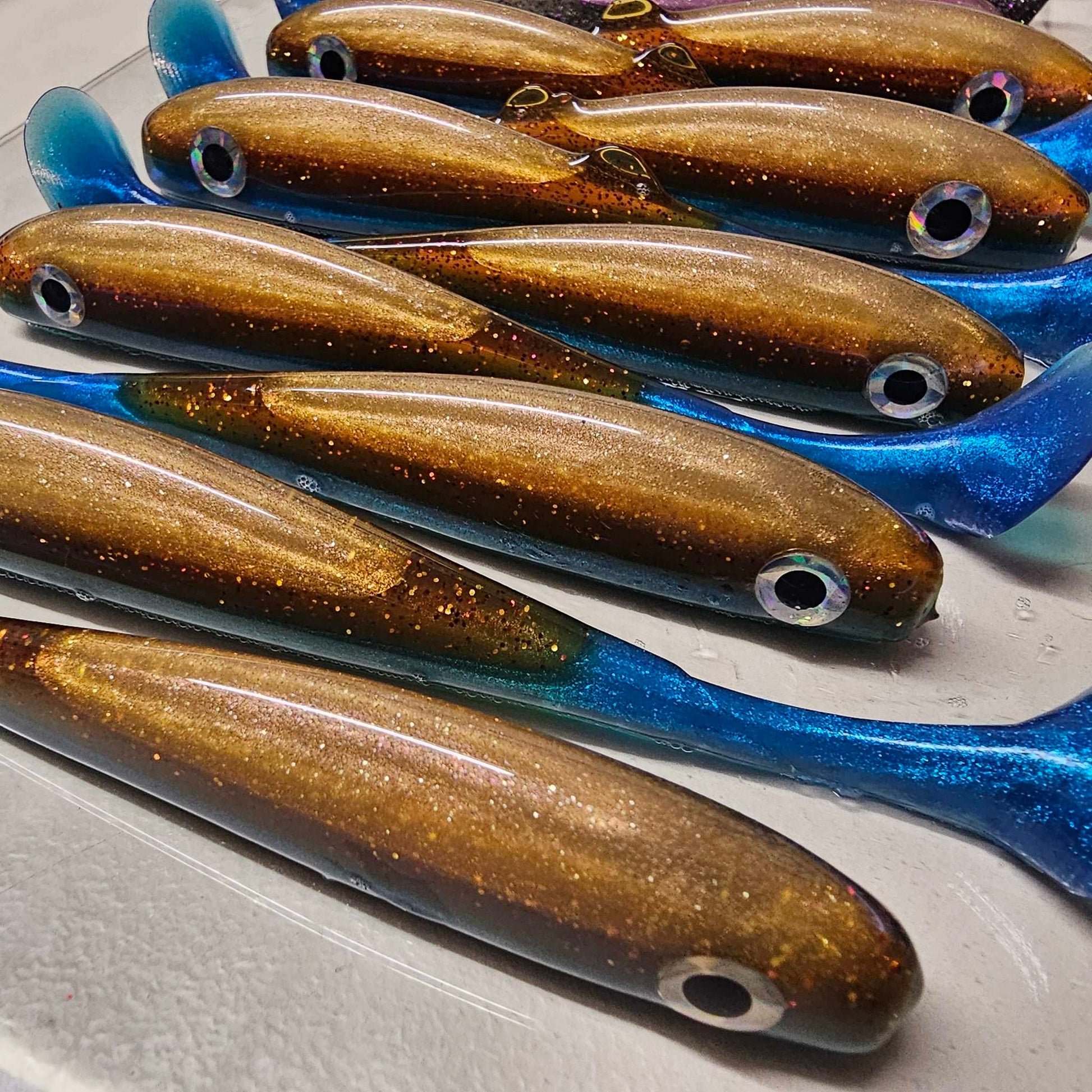 Sexy Shad Rubber Fish - Mystic Blue Cinnamon – gummifisch.com